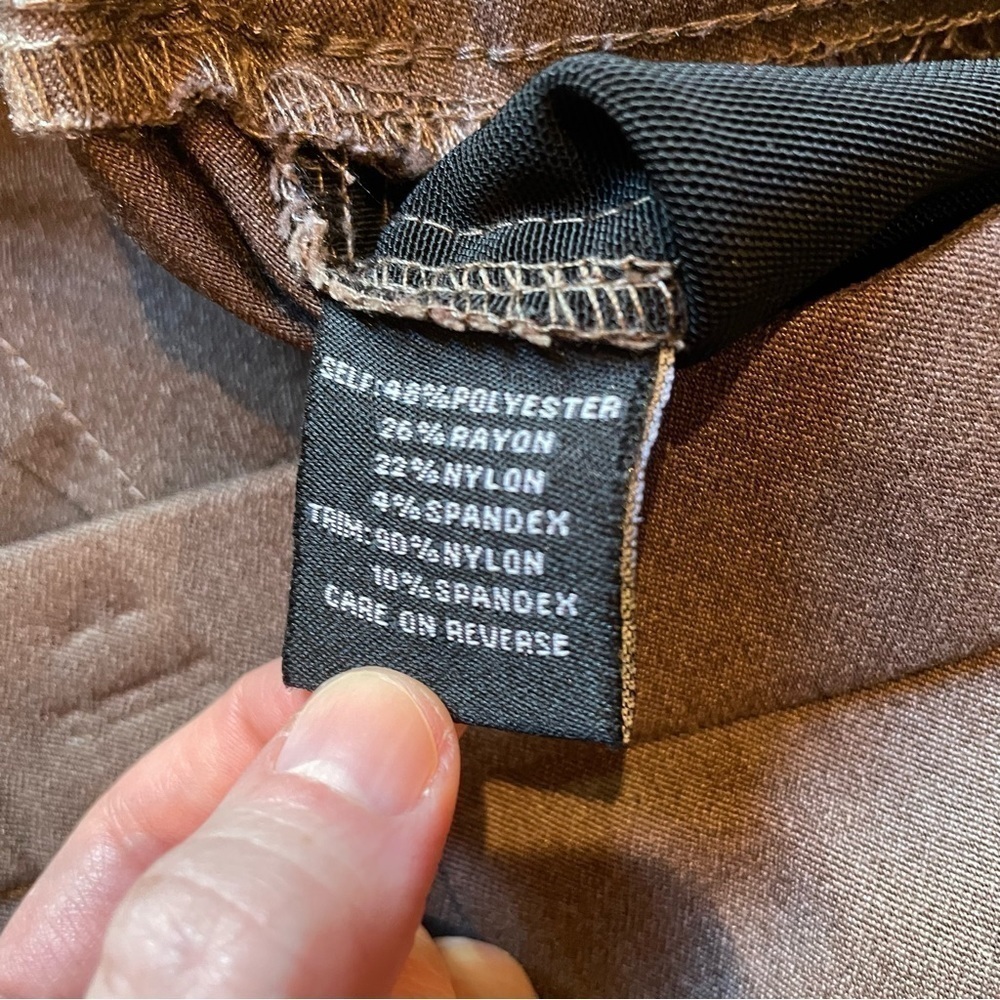 Briggs Petite Brown Dress Pants Medium Petite - Picture 3 of 5